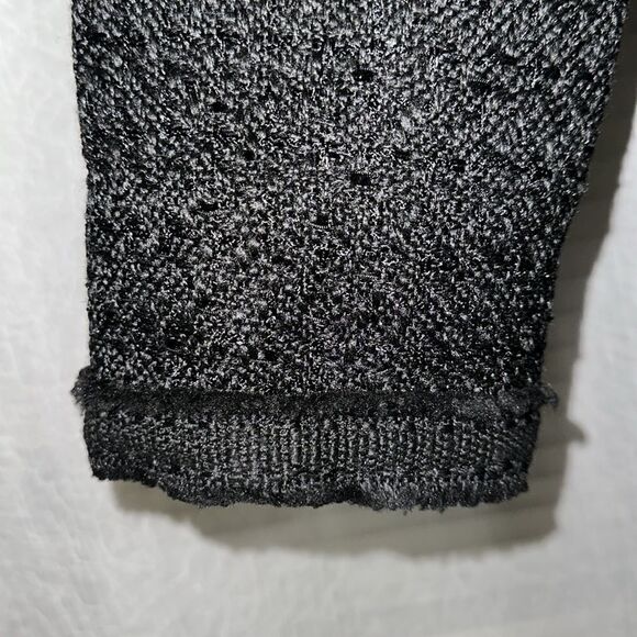 IS 3X Black Button Front Tweed Blazer with Gold Tone Pearl Buttons and Pockets - Picture 5 of 13